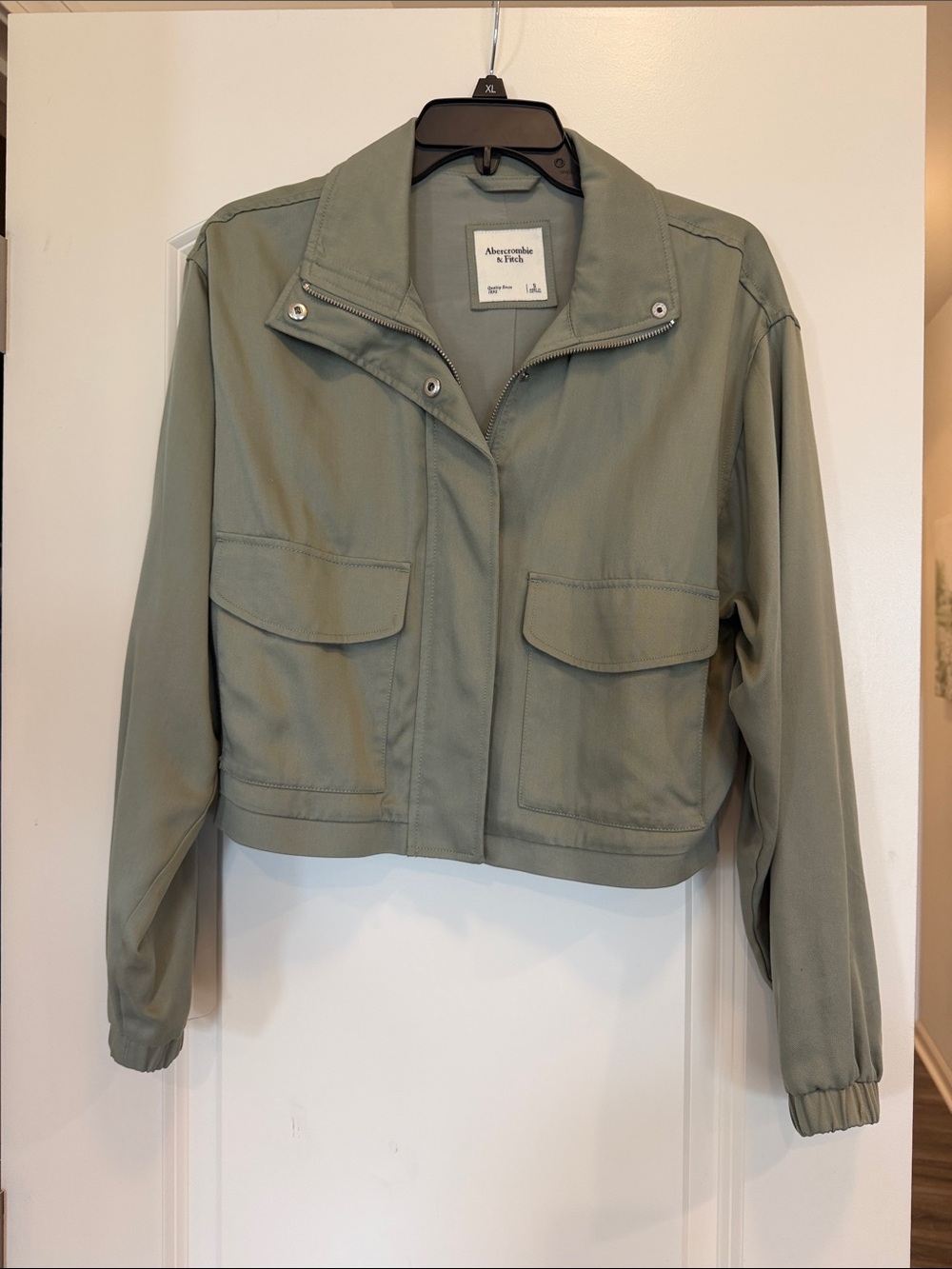 Abercrombie & Fitch Women's Sage Green Utility Jacket